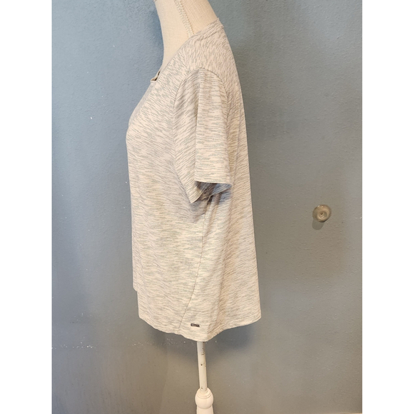 Mondetta performance luxury polygiene fresh striped scoopneck shortsleeve blouse - Picture 3 of 10